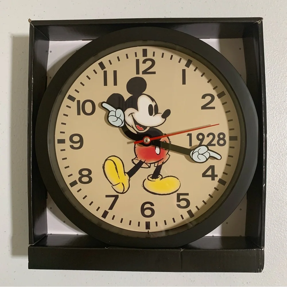 Disney Mickey Mouse “1928” Analog Wall Clock-New in Box